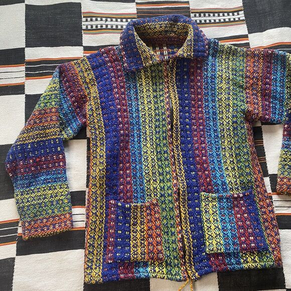 Vintage Spirit Of The Andes Wool Blend Zip Up Sweater Coat. M/L. Pockets! - Picture 15 of 16